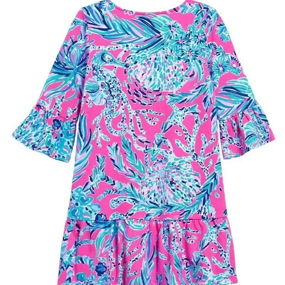 Lilly Pulitzer Sorrento Dress "Kids on the Dock" Girls Large 10